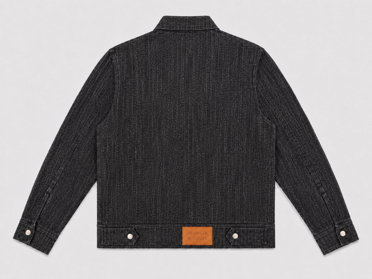 Black Washed Raw Denim Jacket 14Oz